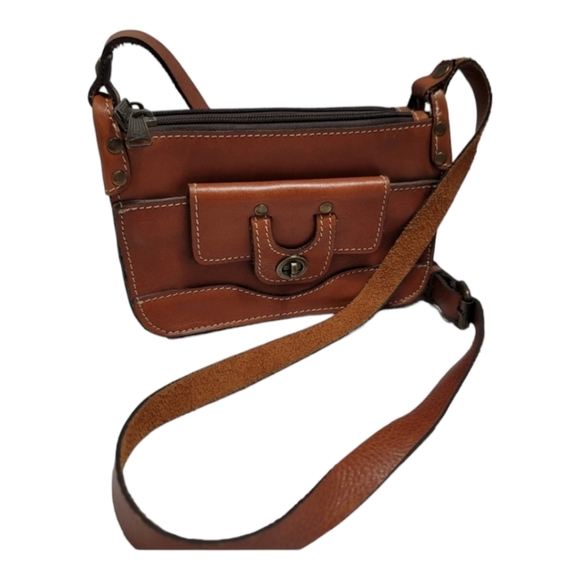 Patricia Nash Handbags - Patricia Nash Italian Leather Crossbody Bag Turnlock Closure Multi Pocket